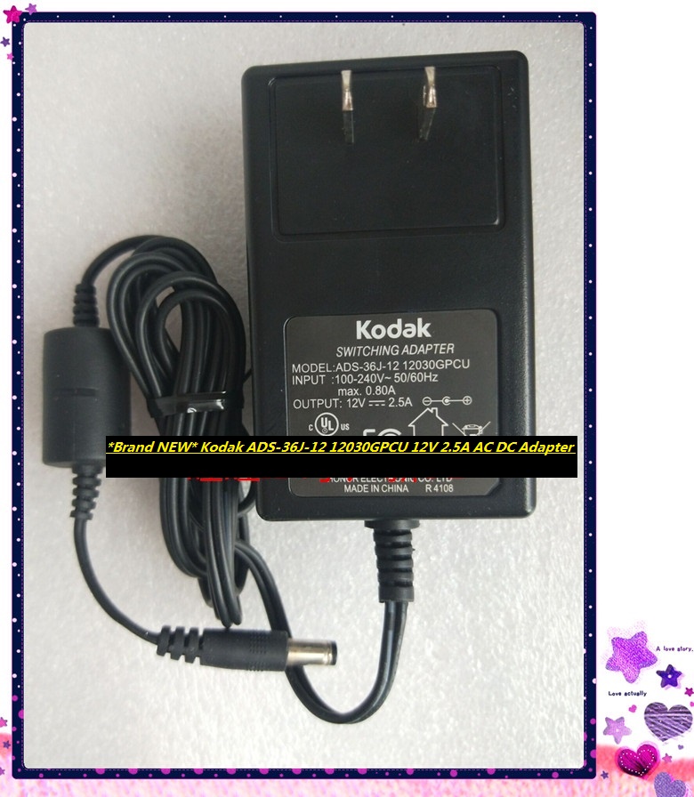 *Brand NEW* Kodak ADS-36J-12 12030GPCU 12V 2.5A AC DC Adapter POWER SUPPLY
